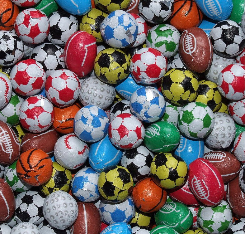 Chocolate Sports Balls 100g Pack Candies Sweets