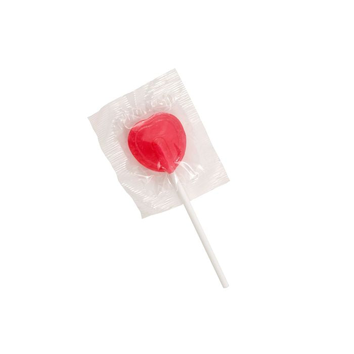 Flat Heart Lollipops Sweet 10p each