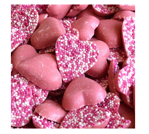 Chocolate Pink Hearts 100g Pack